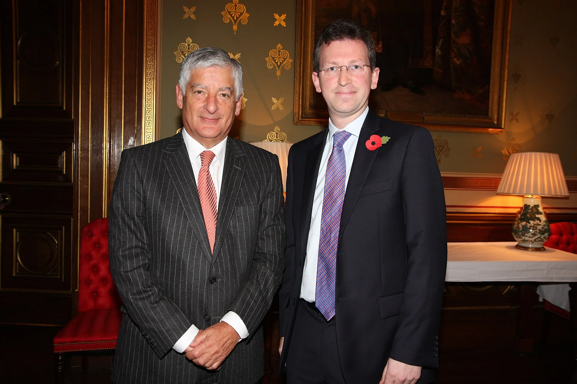 Attorney General Jeremy Wright QC with David Bernstein, Chairman British Red Cross at the 150 Years of International Humanitarian Law: The UK Perspective event in London, 29 October 2014.